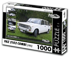 RETRO-AUTA© Puzzle č. 05 - VAZ 2102 COMBI (1985) 1000 dílků