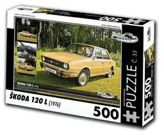 RETRO-AUTA© Puzzle č. 35 - ŠKODA 120 L (1976) 500 dílků