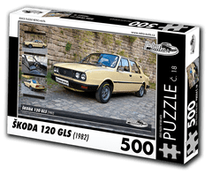 RETRO-AUTA© Puzzle č. 18 - ŠKODA 120 GLS (1982) 500 dílků