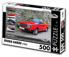 RETRO-AUTA© Puzzle č. 16 - ŠKODA GARDE (1983) 500 dílků