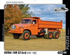 RETRO-AUTA© Puzzle TRUCK 01 - Tatra 148 S3 6x6 (1969 - 1982) 40 dílků