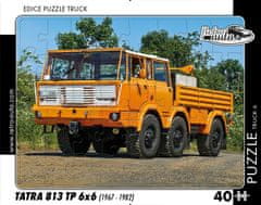 RETRO-AUTA© Puzzle TRUCK 06 - Tatra 813 TP 6x6 (1967 - 1982) 40 dílků