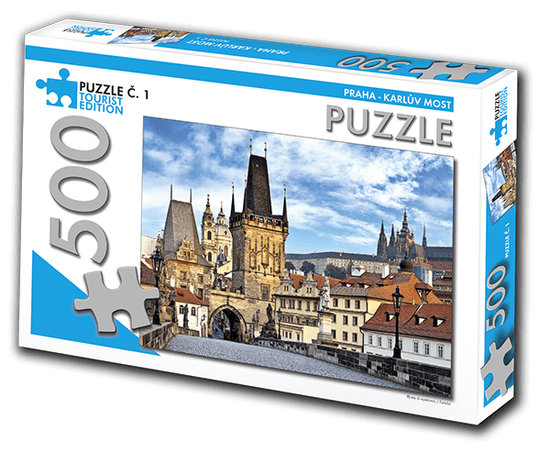 RETRO-AUTA© PUZZLE TOURIST č. 1 - Praha - Karlův most 500 dílků