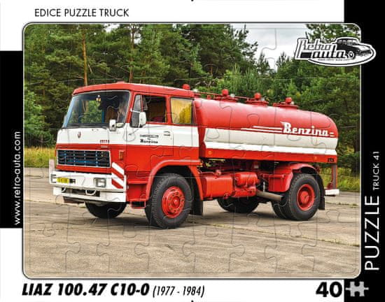 RETRO-AUTA© Puzzle TRUCK 41 - Liaz 100.47 C10-0 (1977 - 1984) - 40 dílků