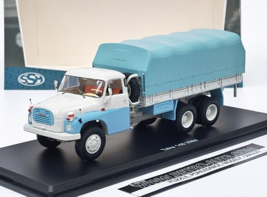 SSM Tatra 148 VNM s plachtou - Modrá/Bílá SSM 1:43