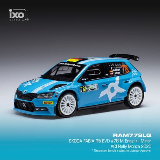 IXO MODELS Škoda Fabia R5 Evo No.78 M.Engel/I.Minor Rallye Monza 2020 - IXO 1:43