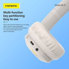 Foneng Sluchátka Bluetooth BL51 béžová