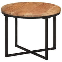 Greatstore Konferenční stolek 45x45x35 cm masivní akáciové dřevo a železo