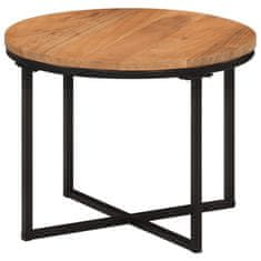 Greatstore Konferenční stolek 45x45x35 cm masivní akáciové dřevo a železo