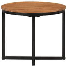 shumee Konferenční stolek 35x35x30 cm masivní akáciové dřevo a železo