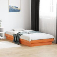 shumee Rám postele s LED voskově hnědý 90 x 200 cm masivní borovice