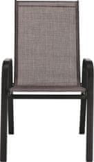 KONDELA Stohovatelná židle, hnědý melír/hnědá, ALDERA