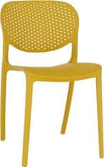 KONDELA Stohovatelná židle, žlutá, FEDRA new