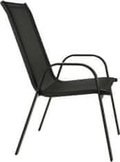 KONDELA Židle, stohovatelná, tmavě šedá/černá, ALDERA