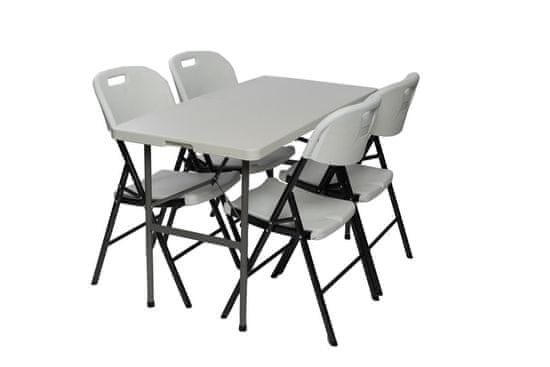 TENTino Zahradní set GARDEN - STŮL 122x60 PŮL + 4x ŽIDLE