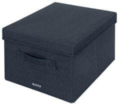 Leitz Krabice "Fabric", tmavě šedá, potažená látkou, velikost M, 61440089