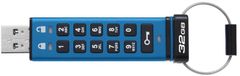 Kingston IronKey Keypad 200, 32GB, modrá (IKKP200/32GB)