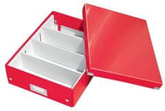 Leitz Organizační krabice "Click&Store", červená, vel. M, lesklá, laminovaný karton, 60580026