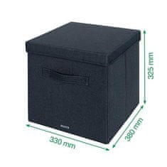 Leitz Krabice "Fabric", tmavě šedá, potažená látkou, velikost L, 61450089