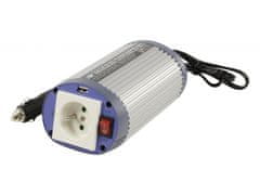 HQ měnič napětí 24V na 230V, 150W, USB, CZ zásuvka