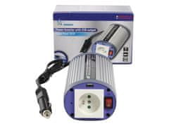 HQ měnič napětí 24V na 230V, 150W, USB, CZ zásuvka