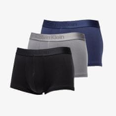 Calvin Klein Boxerky Low Rise Trunk 3-Pack Black/ Bluehadow/ Greyky M Různobarevný