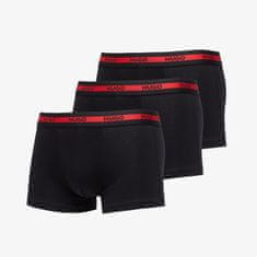 Hugo Boss Boxerky Logo-Waistbandtretch Trunks 3-Pack Black M Černá