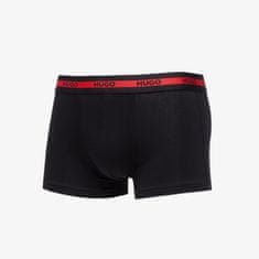 Hugo Boss Boxerky Logo-Waistbandtretch Trunks 3-Pack Black M Černá