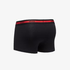 Hugo Boss Boxerky Logo-Waistbandtretch Trunks 3-Pack Black M Černá