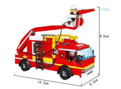 Cogo stavebnice Hasiči - Zásah u požáru - kompatibilní - 328 dílků