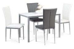 Moderní jídelní stůl Jídelní stůl 110x70 cm, MDF bílá / šedý lak (GDT-202 WT)