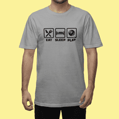 Fenomeno Pánské tričko - Eat sleep billiard - šedé Velikost: 2XL