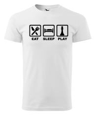 Fenomeno Pánské tričko - Eat sleep chess - bílé Velikost: 2XL