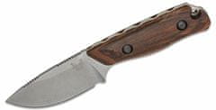 Benchmade 15017 HIDDEN CANYON HUNTER lovecký nůž 7 cm, Stonewash, dřevo, kůže