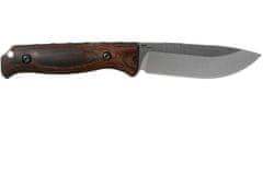 Benchmade 15002 SADDLE MOUNTAIN SKINNER lovecký nůž 10,5 cm, Stonewash, dřevo, kožené pouzdro