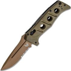 Benchmade 2750SFE-2 Sibert automatický taktický nůž 9,6 cm, hnědá, zelená, G10, nylonův pouzdro