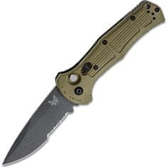 Benchmade 9070SBK-1 CLAYMORE Ranger Green automatický taktický nůž 9 cm, černá, zelená, Grivory