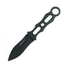 Fox Knives BF-720 Black Fox vrhací nůž 8,5 cm, celočerná, nerezavějící ocel, nylonové pouzdro