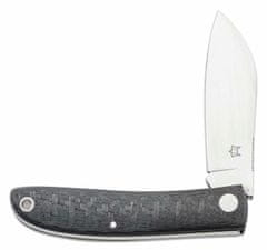 Fox Knives FX-273 CF Livri kapesní nůž 7 cm, uhlíkové vlákno, kožené pouzdro