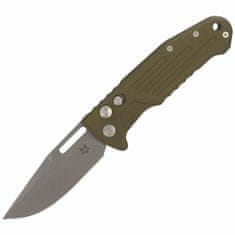 Fox Knives FX-503 ALOD SMARTY AUTO TACTICAL, N690 STONEWASHED BLD, ALLUMINUM OD GREEN