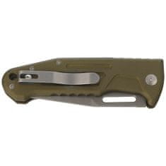 Fox Knives FX-503 ALOD SMARTY AUTO TACTICAL, N690 STONEWASHED BLD, ALLUMINUM OD GREEN