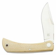 Fox Knives FX-582 MI LIBAR kapesní nůž 7 cm, přírodní micarta, kožené pouzdro