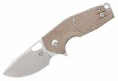 Fox Knives FX-604 MN CORE všestranný kapesní nůž 8 cm, Stonewash, přírodní Micarta