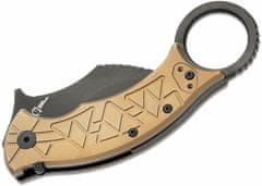 Fox Knives FX-802 TiPVD FOX knivas MARCAIDA TRIBAL K M390 PVD BLADE,TITANIUM BRONZE