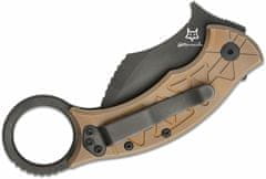 Fox Knives FX-802 TiPVD FOX knivas MARCAIDA TRIBAL K M390 PVD BLADE,TITANIUM BRONZE