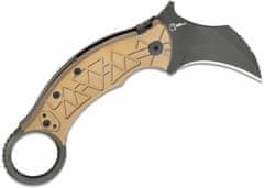 Fox Knives FX-802 TiPVD FOX knivas MARCAIDA TRIBAL K M390 PVD BLADE,TITANIUM BRONZE