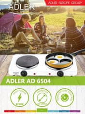 Adler AD 6504 Dvouplotýnkový elektrický vařič