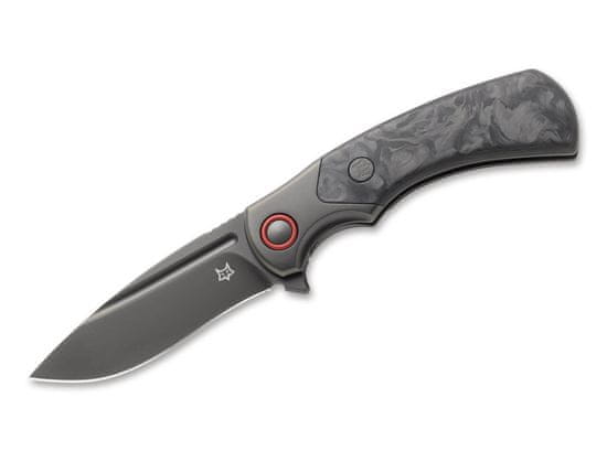 Fox Knives FX-F2017 R 40° ANNIVERSARY KNIFE kapesní nůž 8,5 cm, celočerná, uhlíkové vlákno