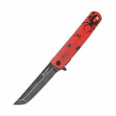 Ganzo Knife G626-RD kapesní nůž 9,6 cm, černá, červená, plast ABS, motiv pavouka