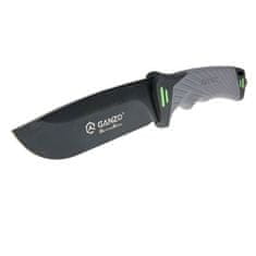 Ganzo Knife G8012-GY nůž do přírody 11,5 cm, černo-šedá, ABS, guma, plastové pouzdro